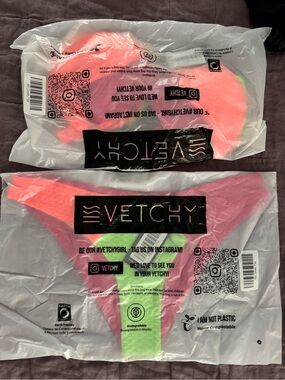 Vetchy Neon Pink & Lime Green Bikini